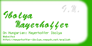 ibolya mayerhoffer business card